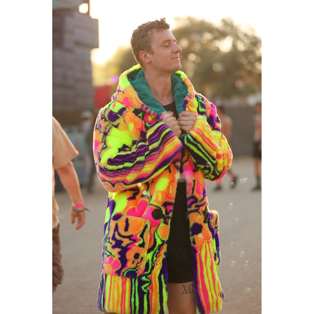 Melting Flowers Barelyawakekalee Collab Zip - Off Yeti Coat - Kimono Dave