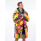 Melting Flowers Barelyawakekalee Collab Zip-Off Yeti Coat - Kimono Dave