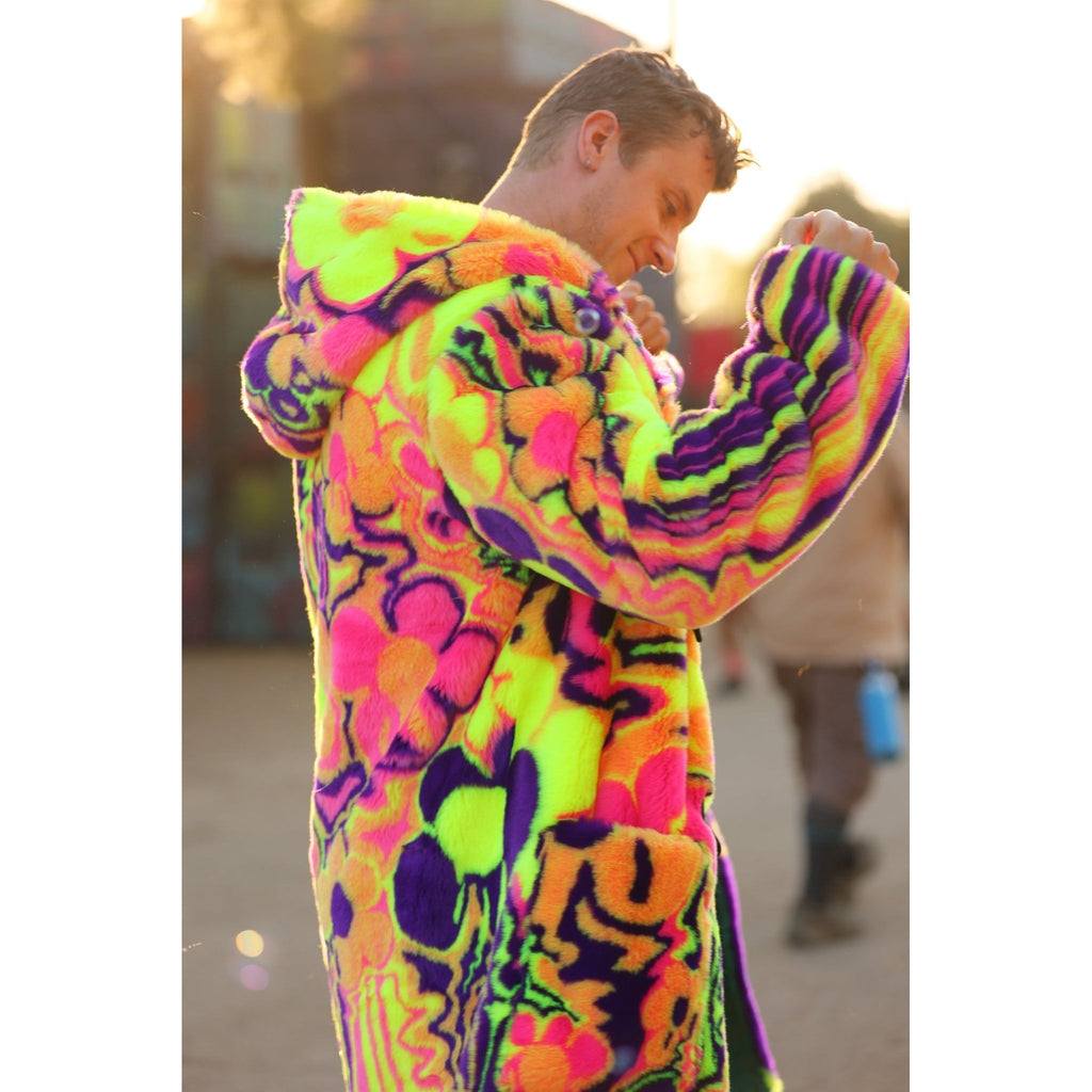 Melting Flowers Barelyawakekalee Collab Zip - Off Yeti Coat - Kimono Dave