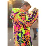 Melting Flowers Barelyawakekalee Collab Zip - Off Yeti Coat - Kimono Dave