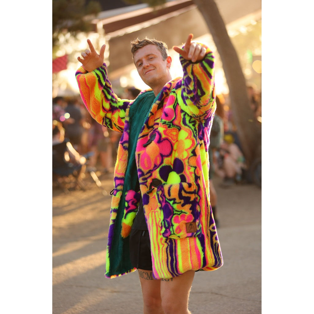 Melting Flowers Barelyawakekalee Collab Zip - Off Yeti Coat - Kimono Dave