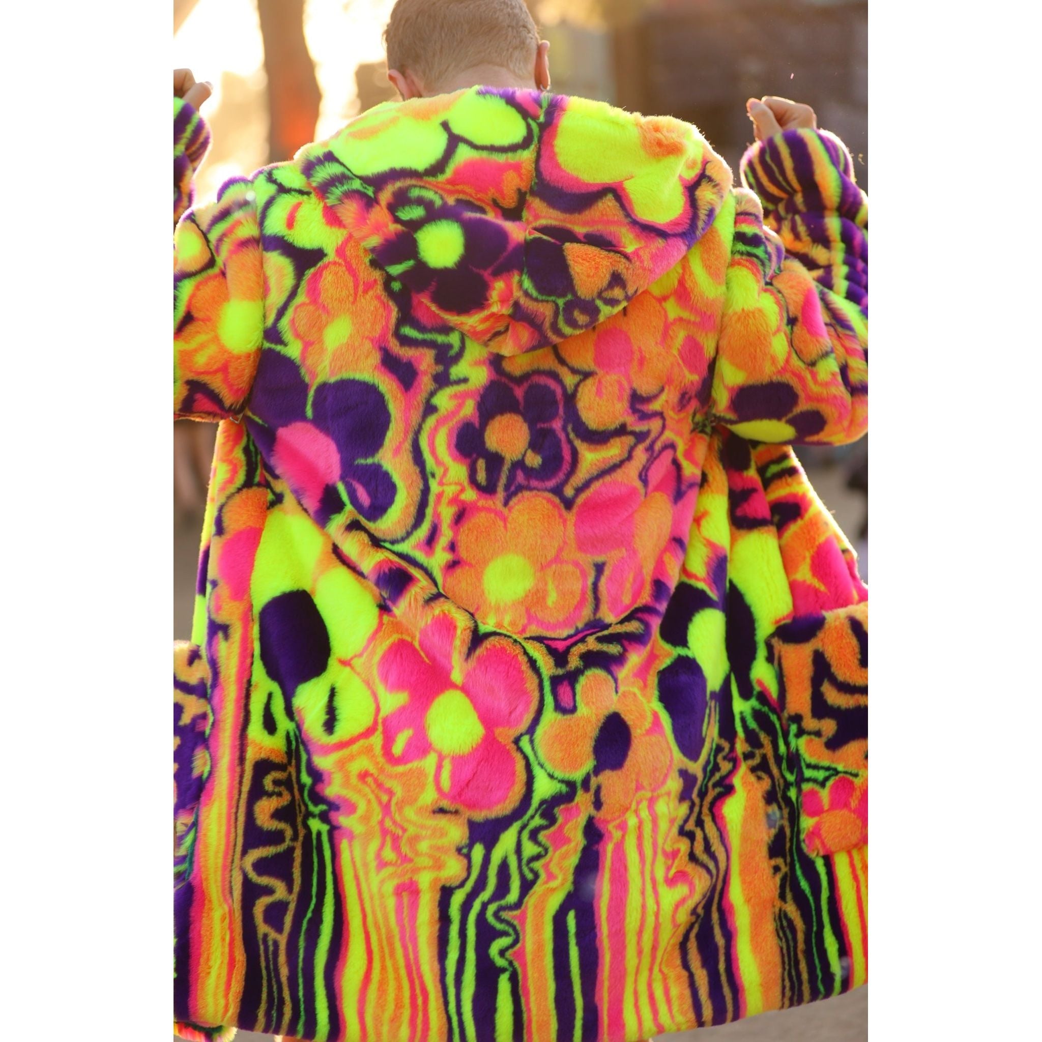 Melting Flowers Barelyawakekalee Collab Zip - Off Yeti Coat - Kimono Dave