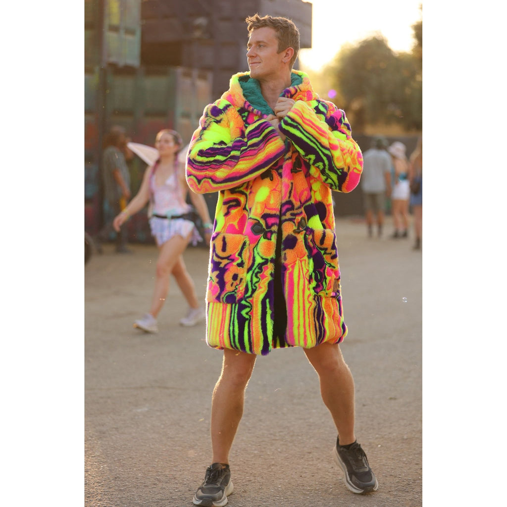 Melting Flowers Barelyawakekalee Collab Zip - Off Yeti Coat - Kimono Dave