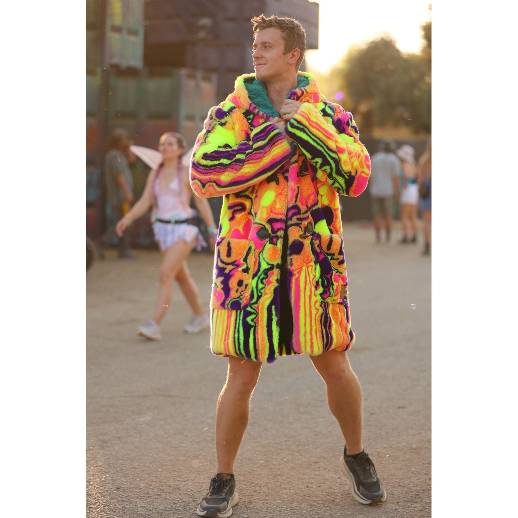 Melting Flowers Barelyawakekalee Collab Zip - Off Yeti Coat - Kimono Dave