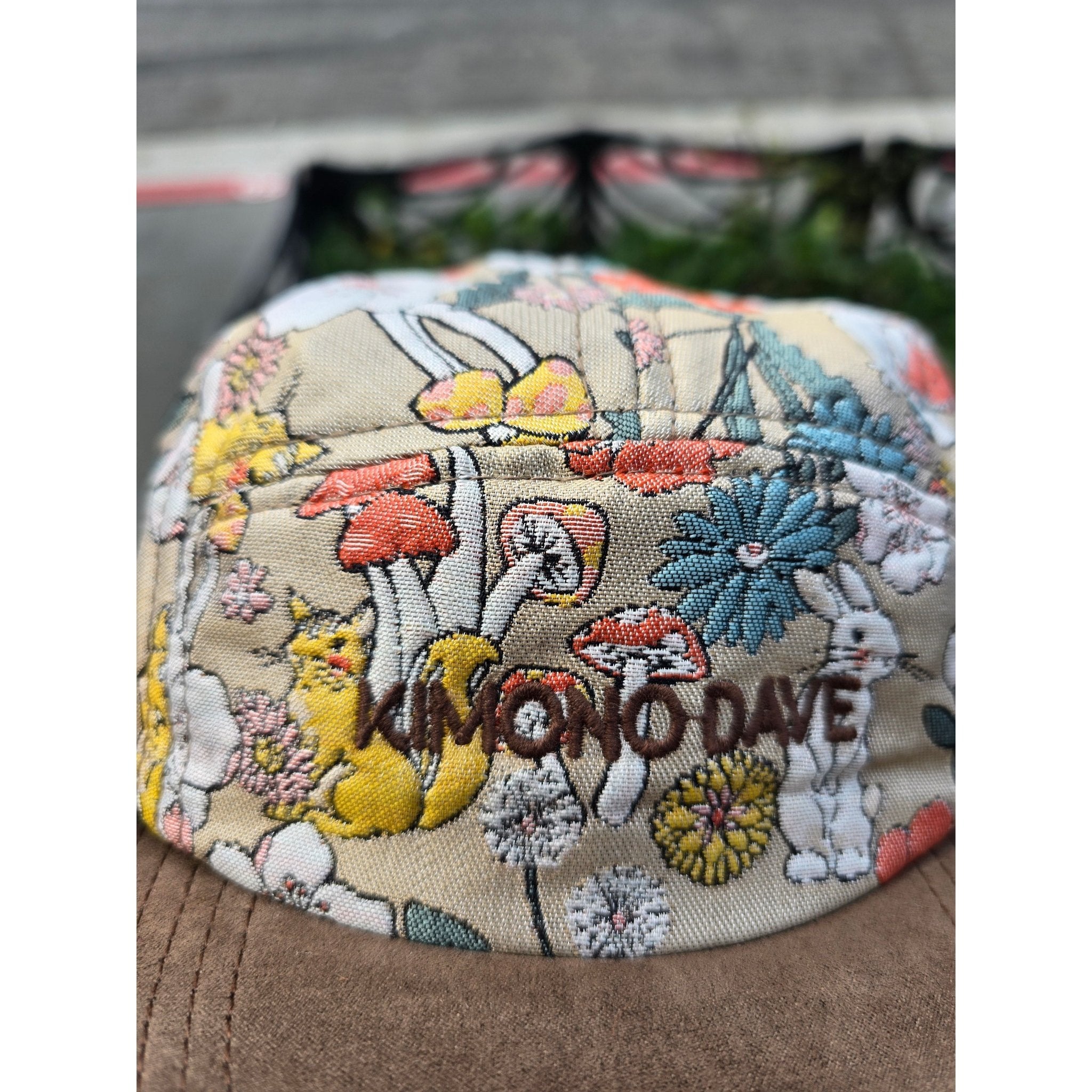Mushroom Bunny 5 Panel Hat - Kimono Dave