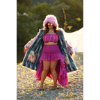 Muted Shag Yeti Coat - Kimono Dave