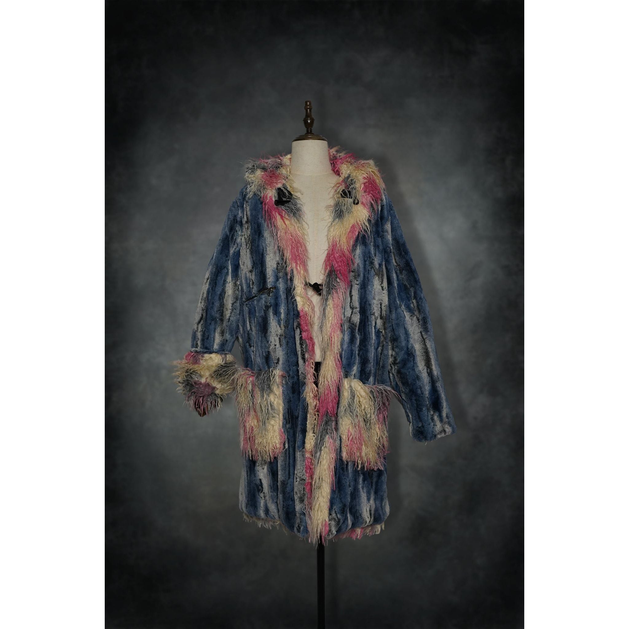 Muted Shag Yeti Coat - Kimono Dave
