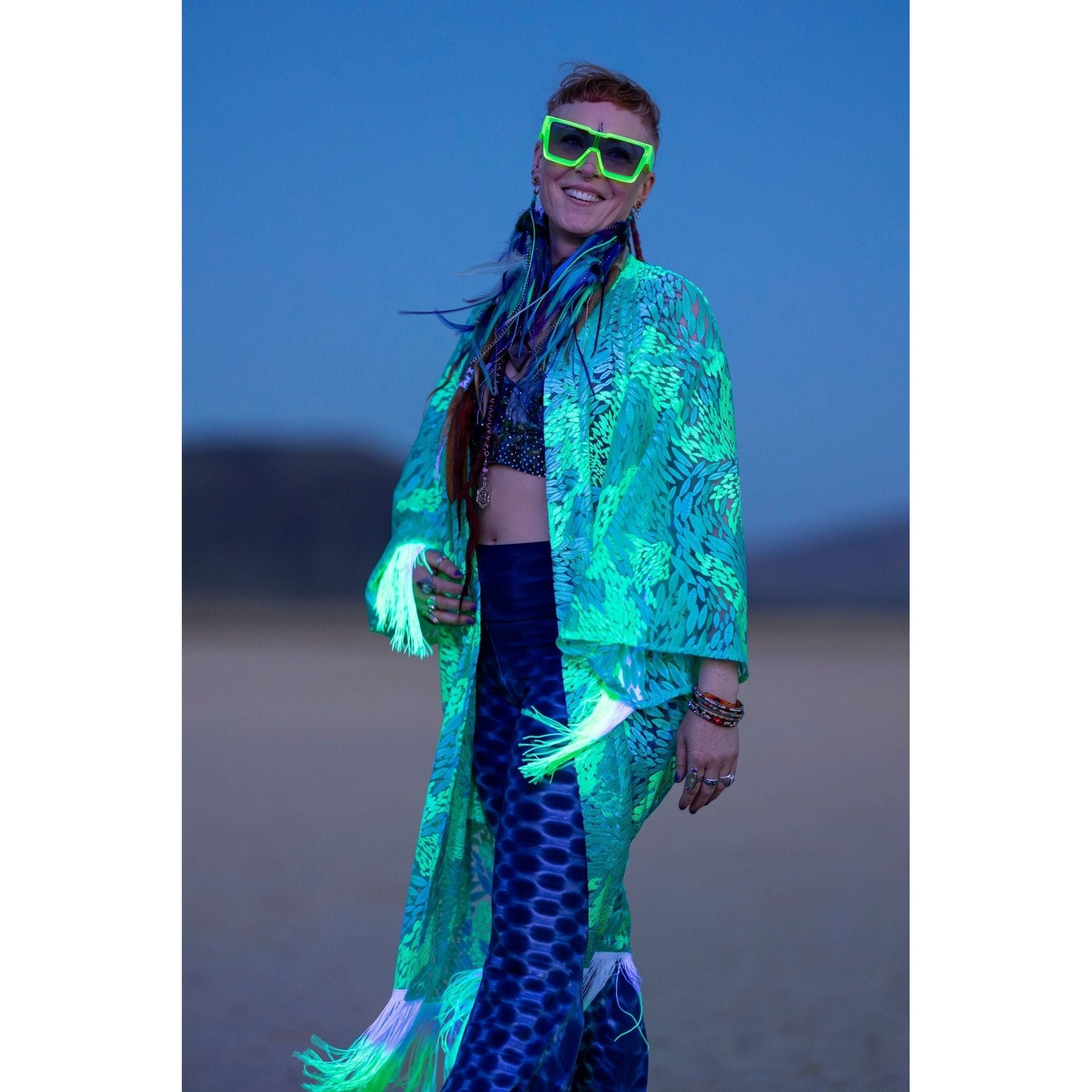 Neon Flair Kimono - Kimono Dave