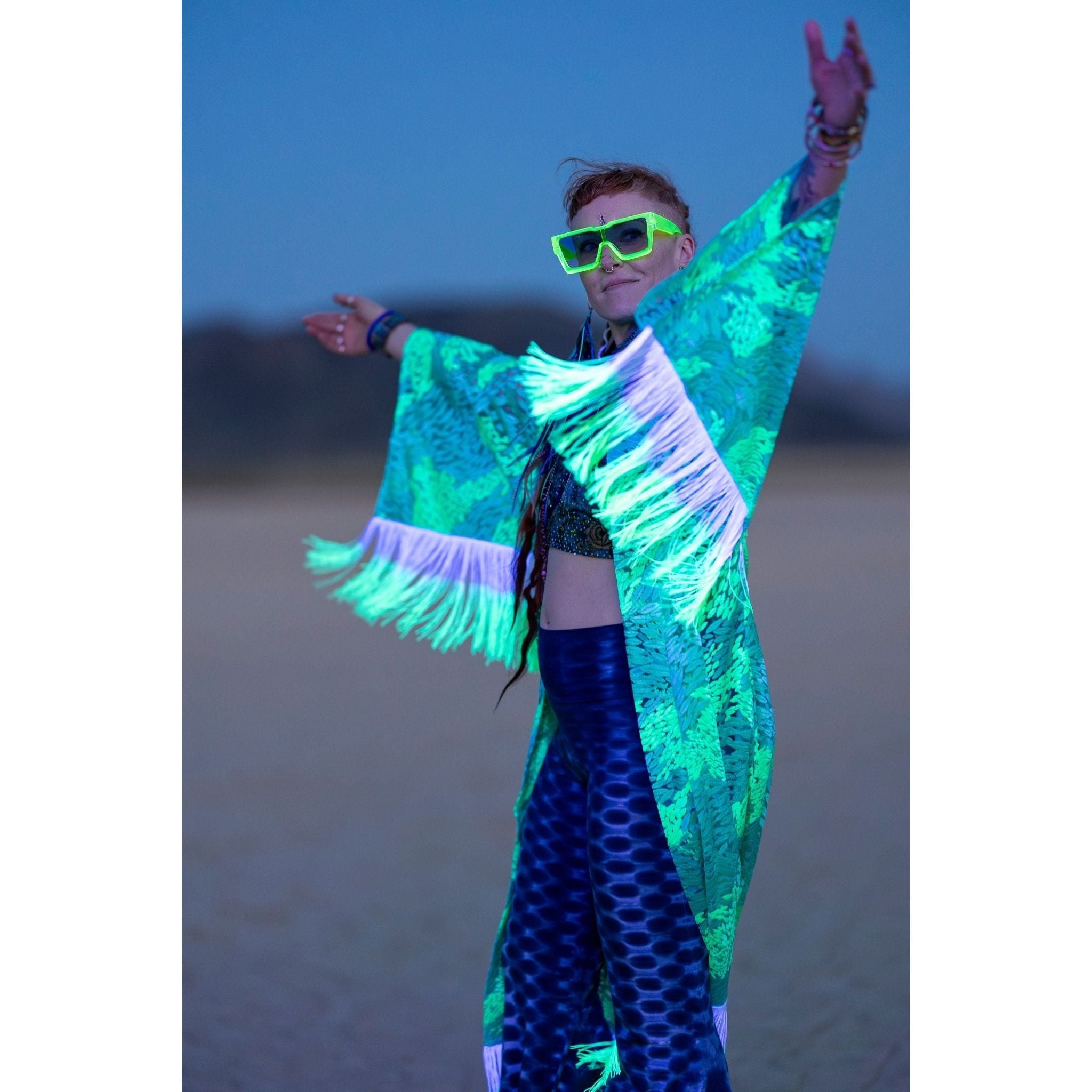 Neon Flair Kimono - Kimono Dave