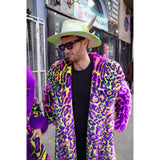 Neon Jaguar Long Coat - Kimono Dave