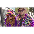 Neon Jaguar Long Coat - Kimono Dave