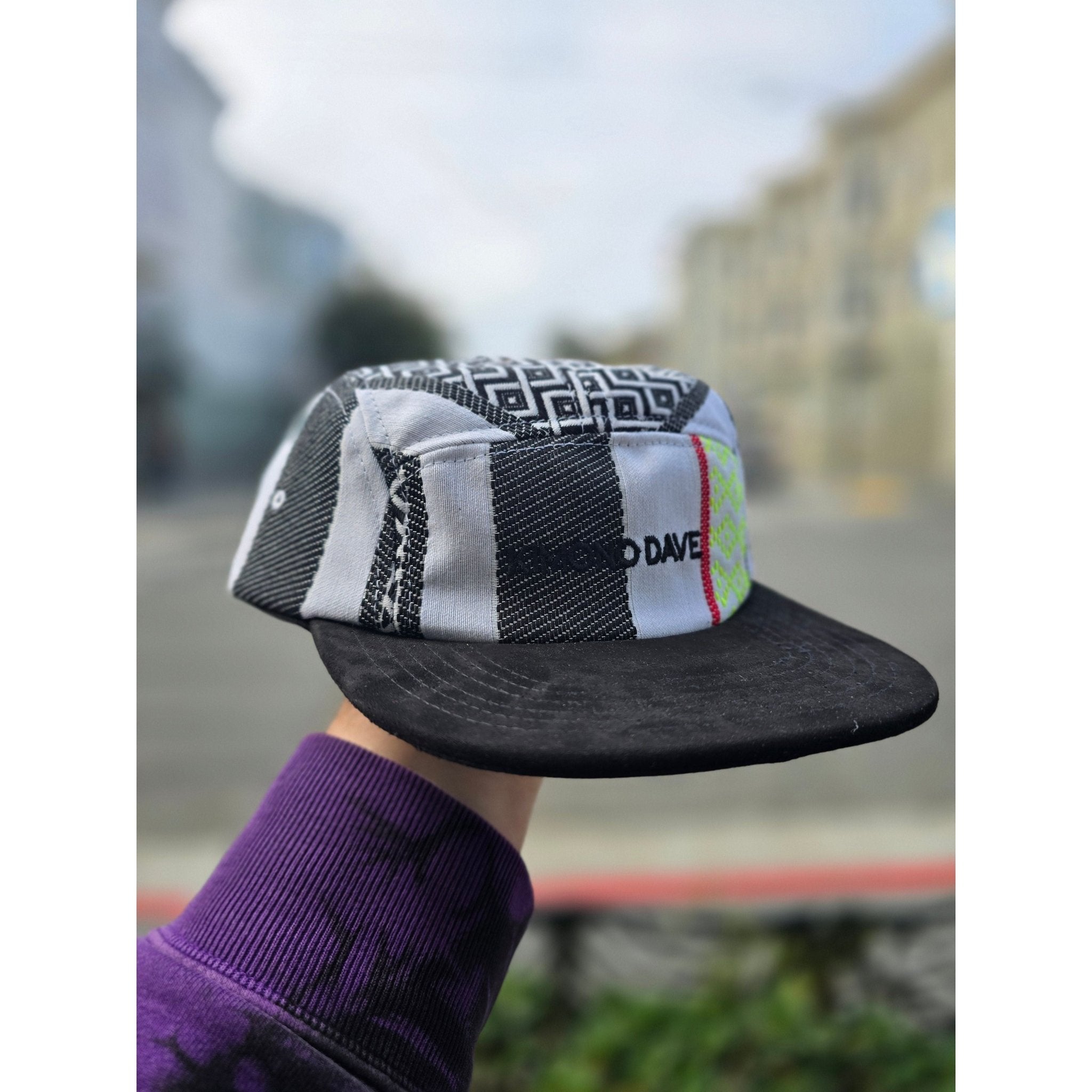 Neon Stripes 5 Panel Hat - Kimono Dave