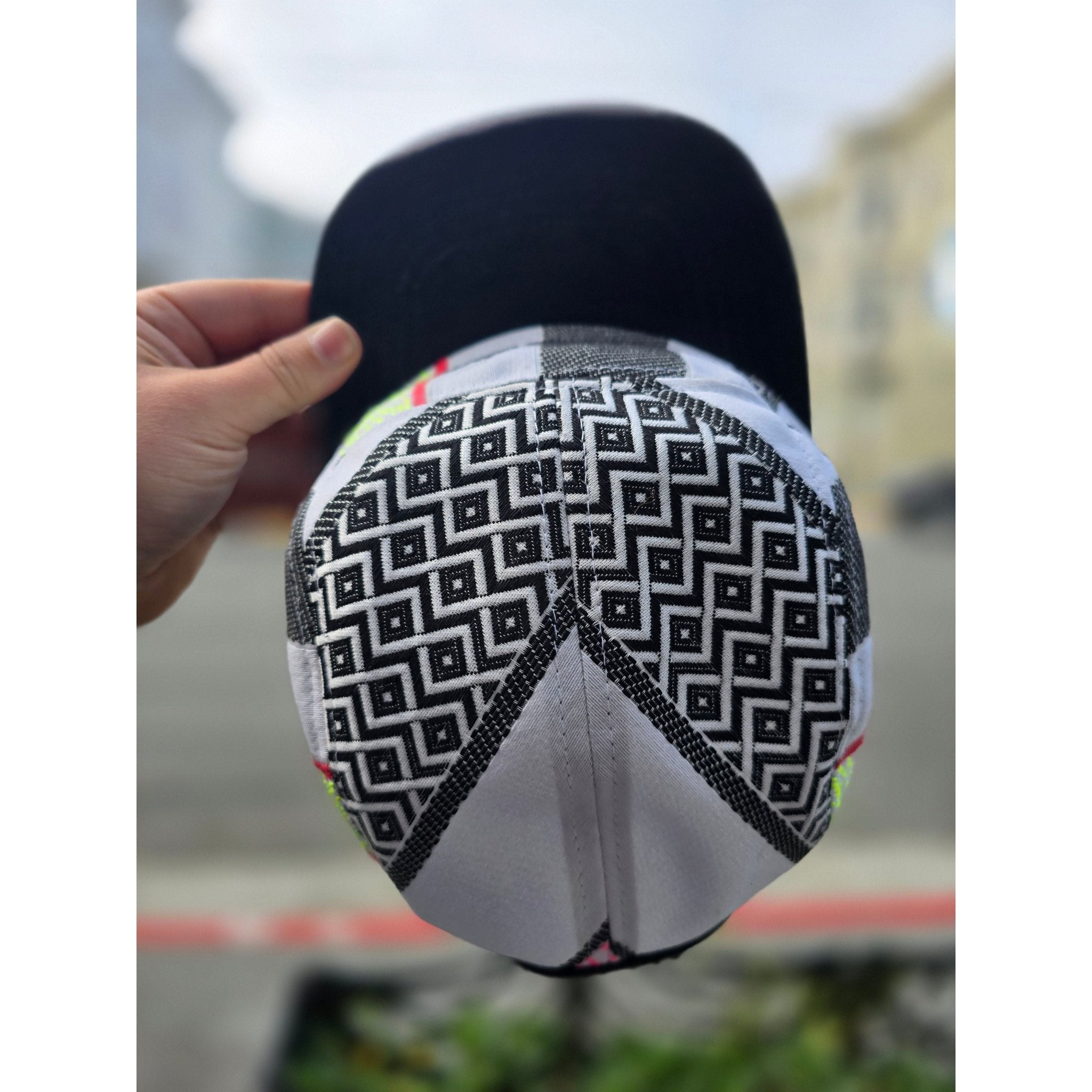 Neon Stripes 5 Panel Hat - Kimono Dave