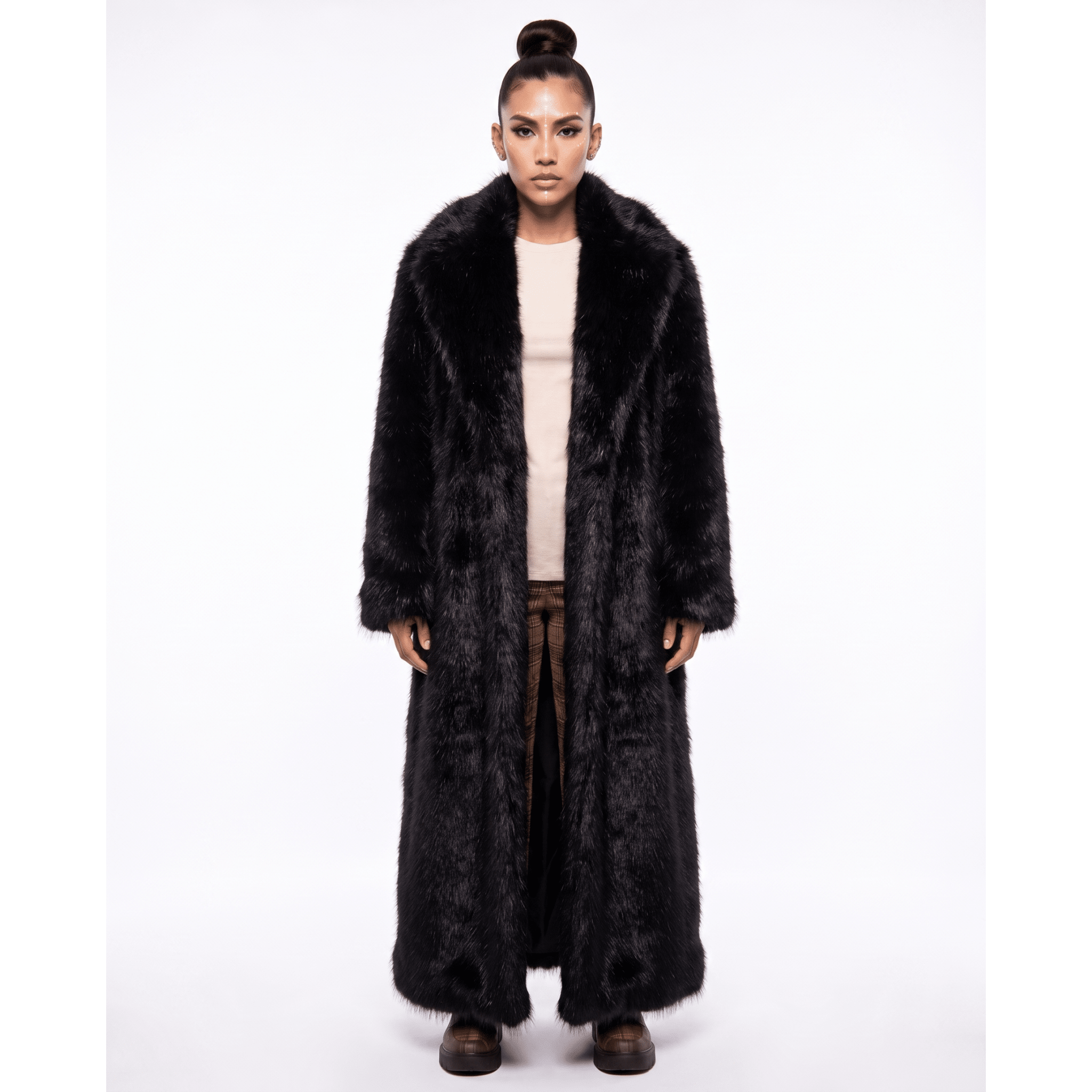 Outlaw Long Coat - Black Bear - Kimono Dave