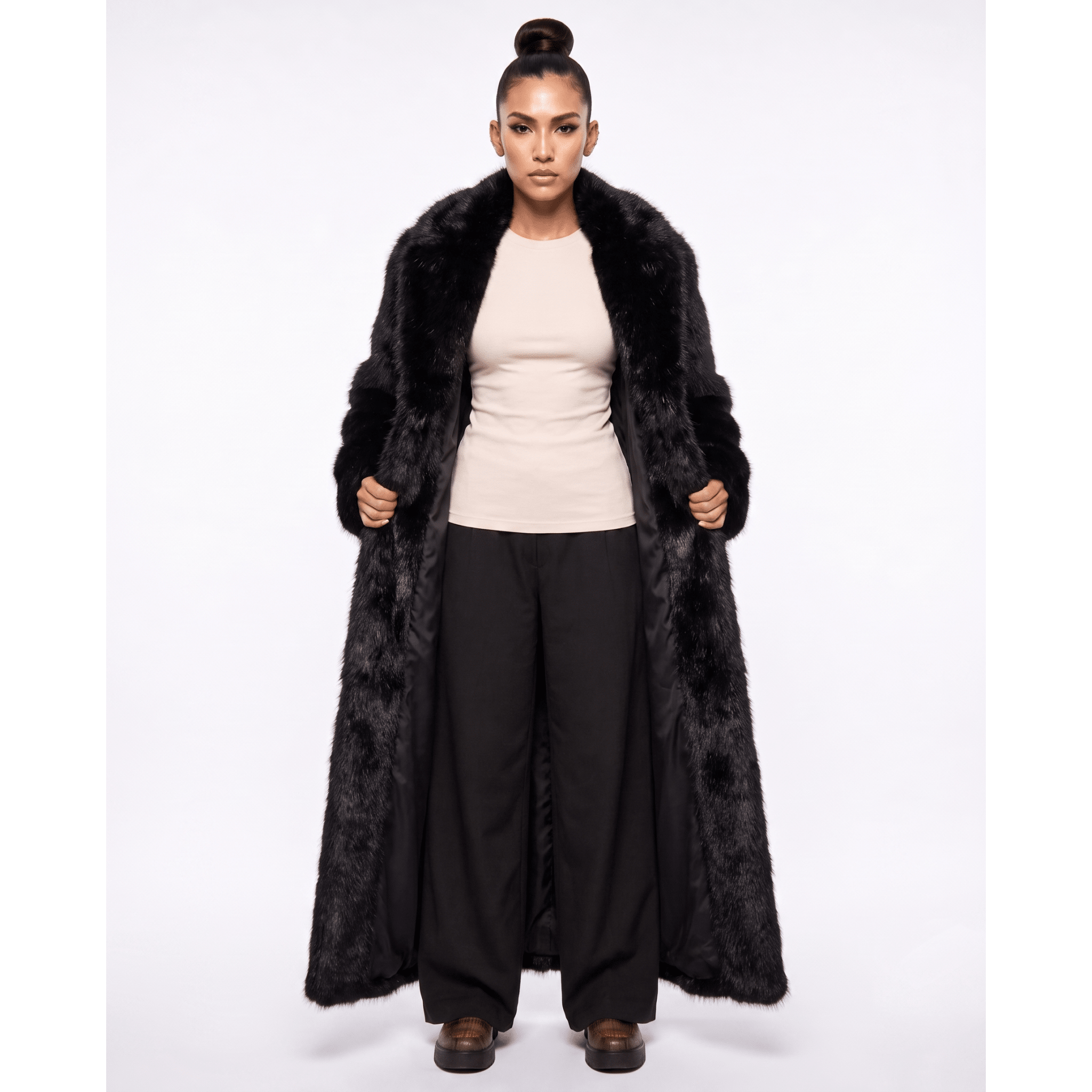 Outlaw Long Coat - Black Bear - Kimono Dave