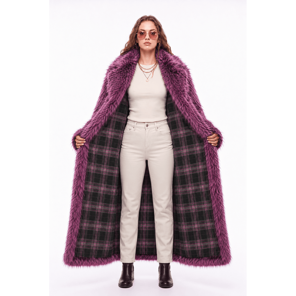 Outlaw Long Coat - Hot Pink - Kimono Dave