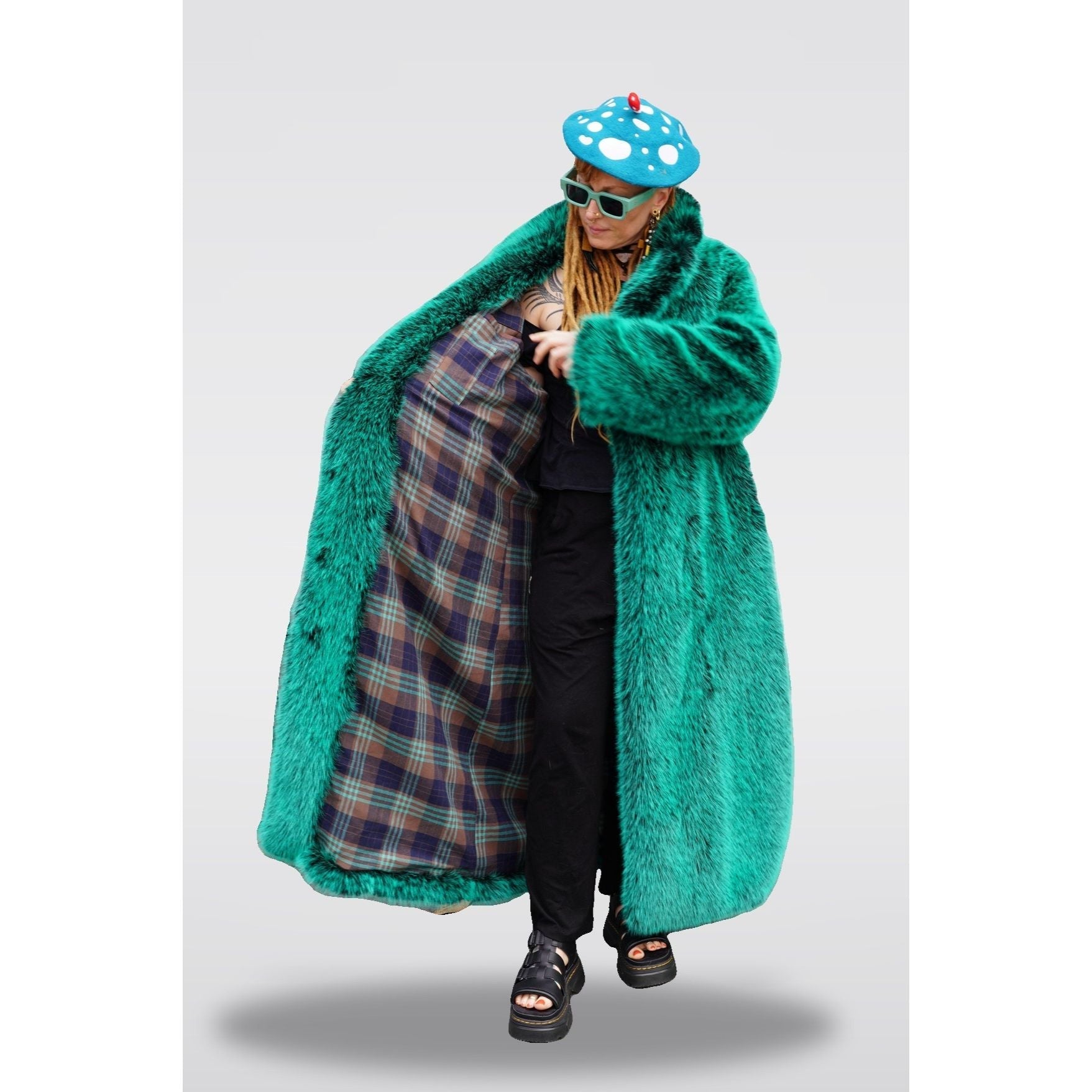 Outlaw Long Coat - Juniper - Kimono Dave
