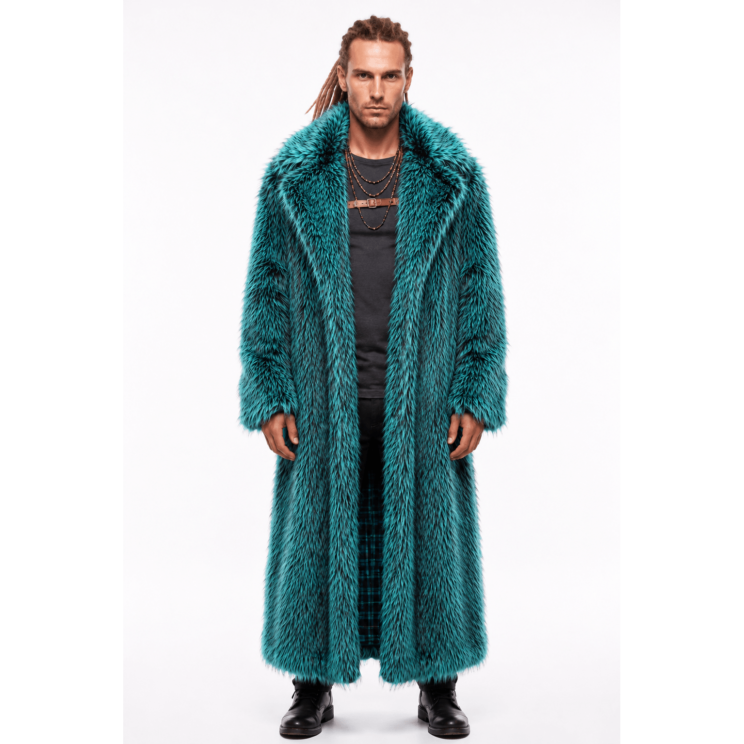 Outlaw Long Coat - Juniper - Kimono Dave