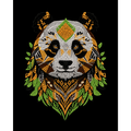 Panda Embroidered Black Light Patch - Kimono Dave