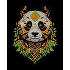 Panda Embroidered Black Light Patch - Kimono Dave
