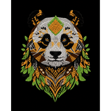 Panda Embroidered Black Light Patch - Kimono Dave