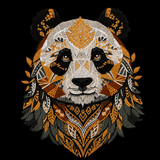 Panda (Neutral Colors) Embroidered Patch - Kimono Dave