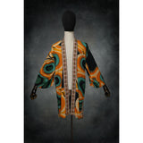 Psychedelic Swirl Woven Kimono - Kimono Dave