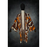 Retro Sandstone Stretch Knit Kimono - Kimono Dave