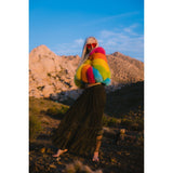 Cropped Zip-off Rainbow Coat (Version 2.0) - Kimono Dave
