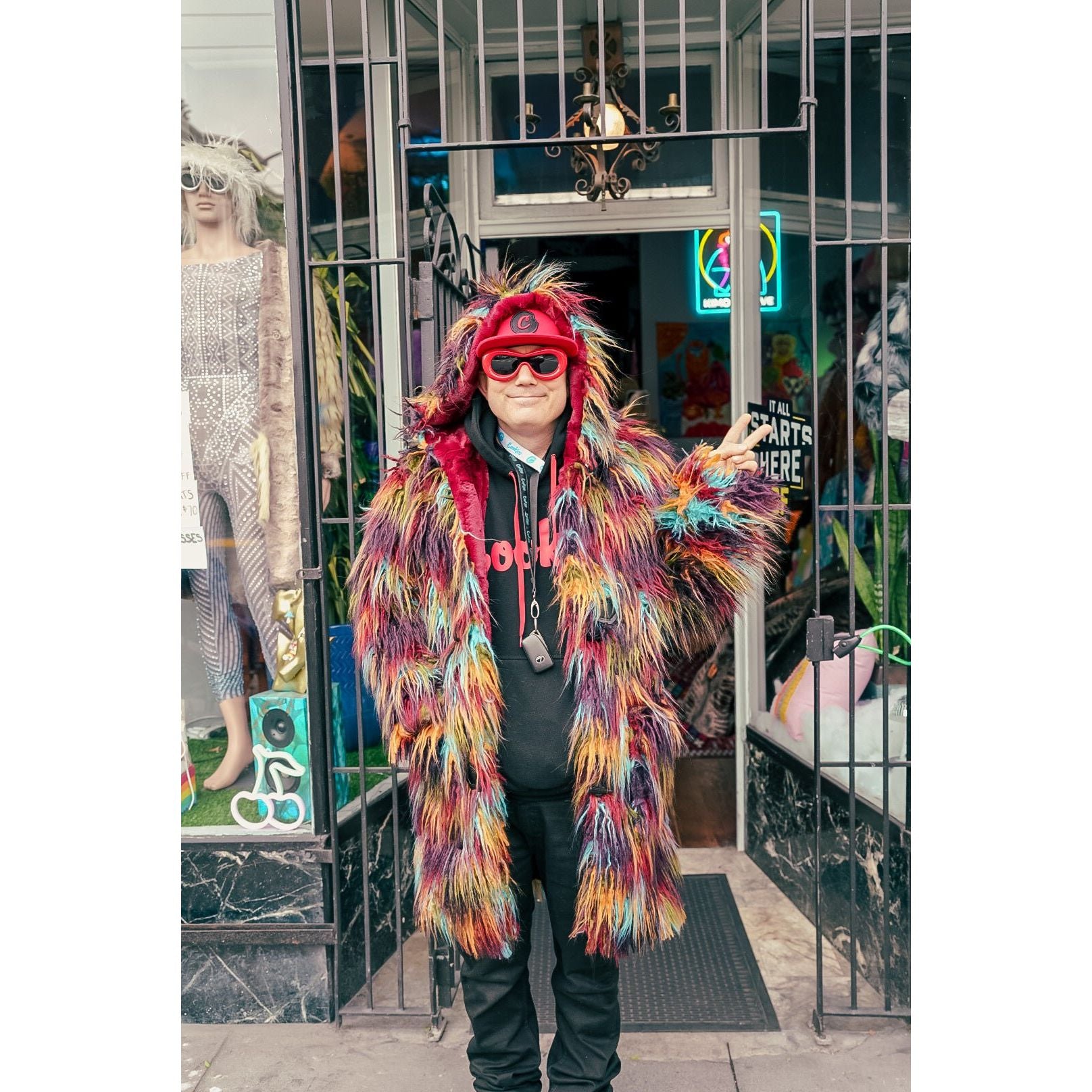 Festival Ghillie Yeti Coat - Kimono Dave