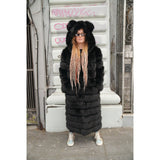 Long Zip-off Black Coat (Pre-order) - Kimono Dave