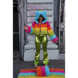 Long Zip-off Rainbow Coat (Pre-order) - Kimono Dave