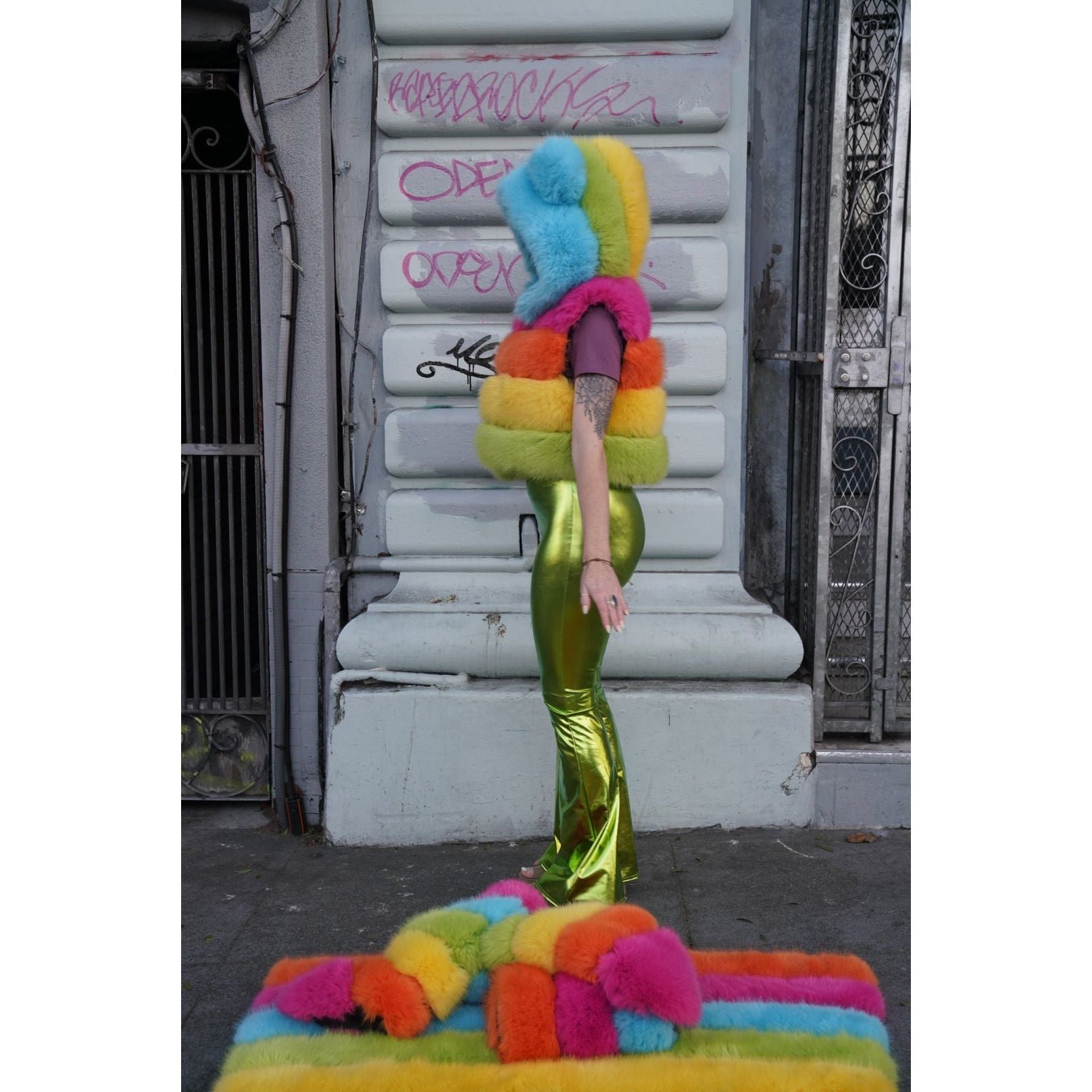 Long Zip-off Rainbow Coat (Pre-order) - Kimono Dave