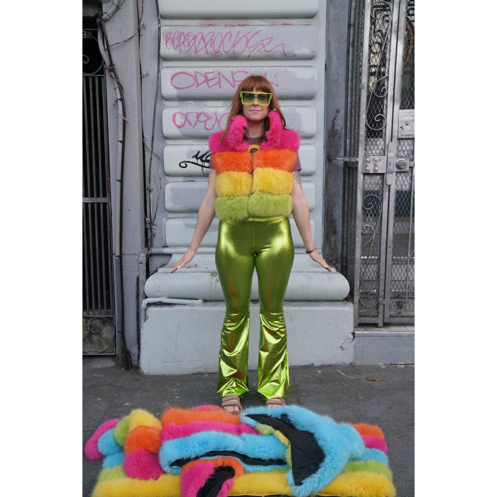 Long Zip-off Rainbow Coat (Pre-order) - Kimono Dave