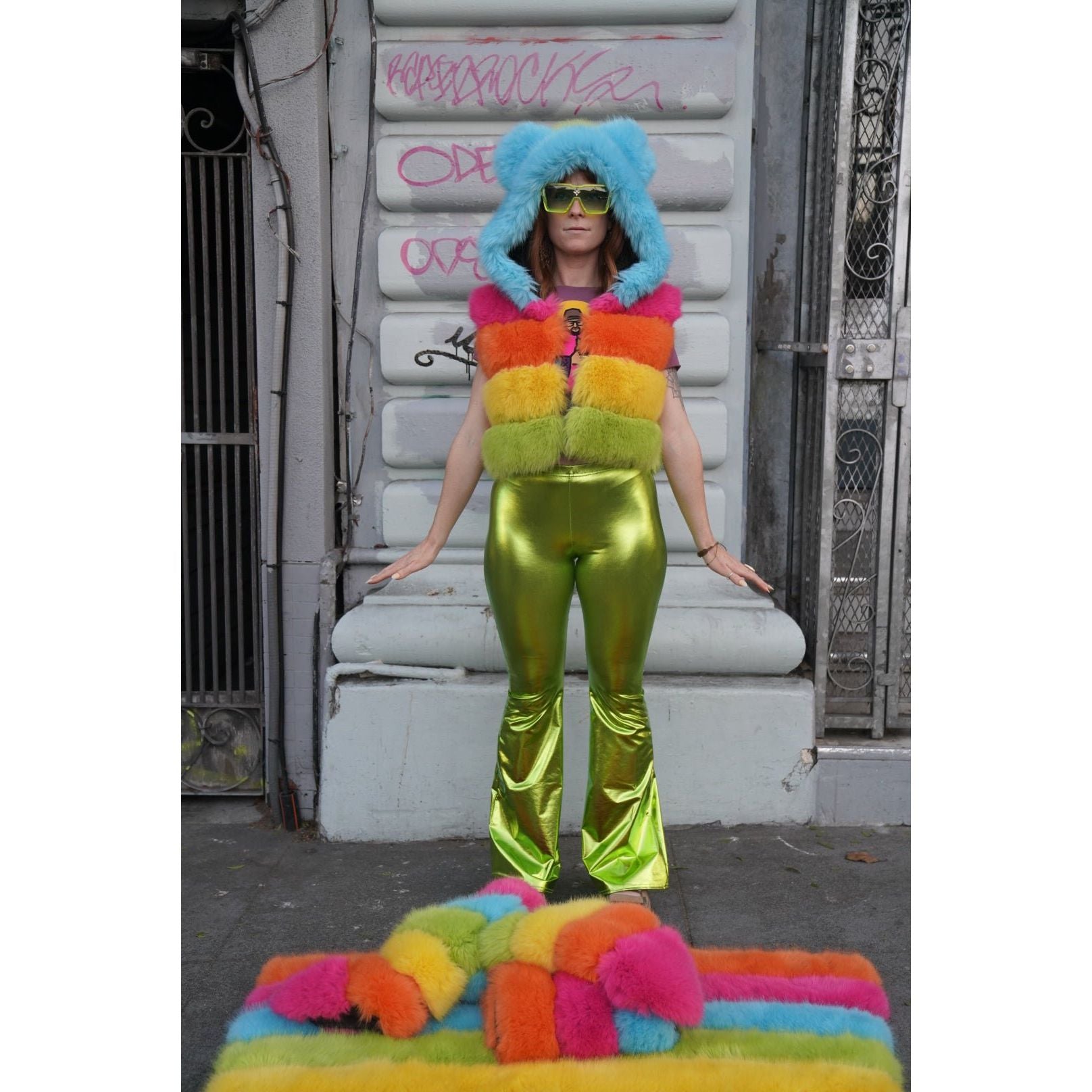 Long Zip-off Rainbow Coat (Pre-order) - Kimono Dave